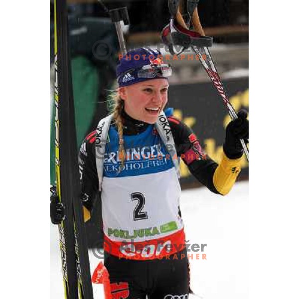 Miriam Gossner during E.On IBU World Cup Biathlon, Pokljuka, Slovenia on December 15, 2012 