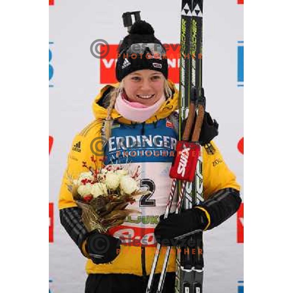 Miriam Gossner during E.On IBU World Cup Biathlon, Pokljuka, Slovenia on December 15, 2012 