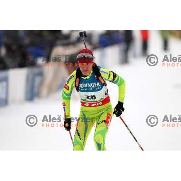 Teja Gregorin during E.On IBU World Cup Biathlon, Pokljuka, Slovenia on December 15, 2012 