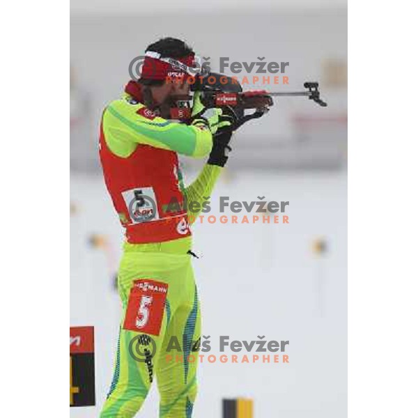 Jakov Fak during E.On World Cup Biathlon Men 15km Mass Start, pokljuka, Slovenia on December 16, 2012 