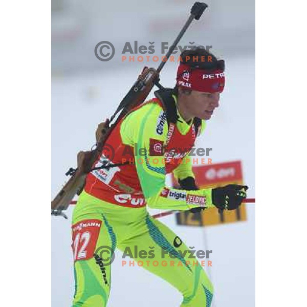 Teja Gregorin during E.On IBU World Cup Biathlon, Women 12,5km Mass Start, Pokljuka, Slovenia on December 16, 2012 