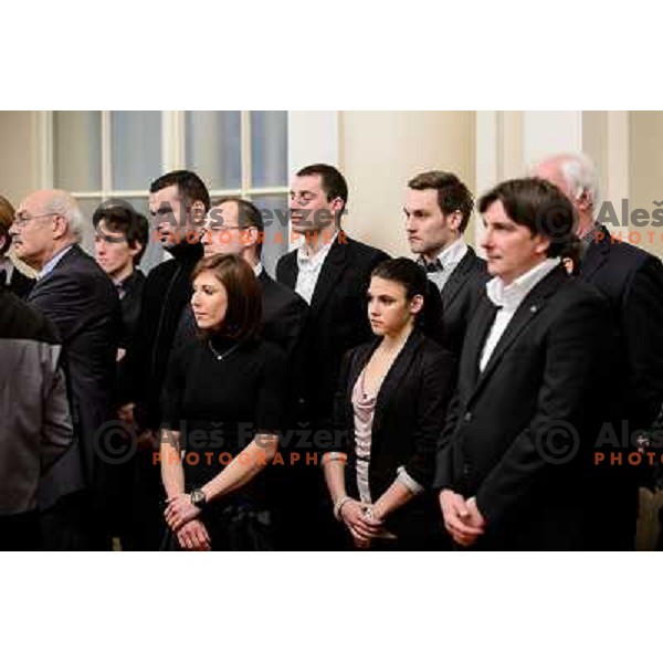 the reception of the Slovenian president with Slovenian top sportsmen of 2012, 20.12.2012, Ljubljana 