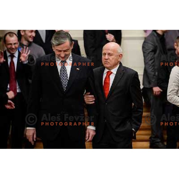 the reception of the Slovenian president with Slovenian top sportsmen of 2012, 20.12.2012, Ljubljana 
