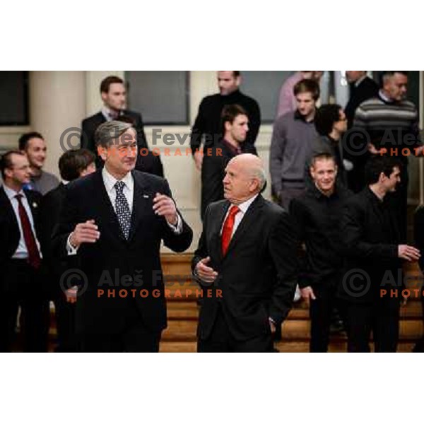 the reception of the Slovenian president with Slovenian top sportsmen of 2012, 20.12.2012, Ljubljana 