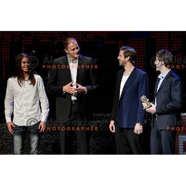 Raso Nesterovic, Luka Spik, Iztok Cop at the Slovenian Sports men of the year 2012, 20.12.2012, Ljubljana 