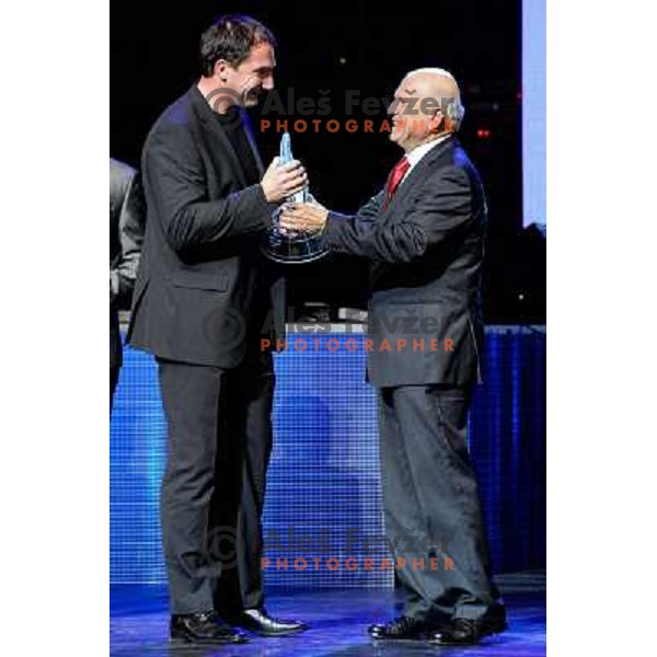Primoz Kozmus, Janez Kocjancic at the Slovenian Sports men of the year 2012, 20.12.2012, Ljubljana 