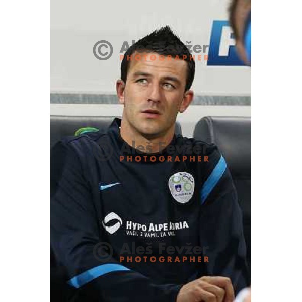Mirnes Sisic of Slovenia during football match Slovenia-Switzerland in group E in FIFA 2014 World Cup Brasil Qualifiers, played in Arena Stozice, Ljubljana, Slovenia on September 7, 2012 