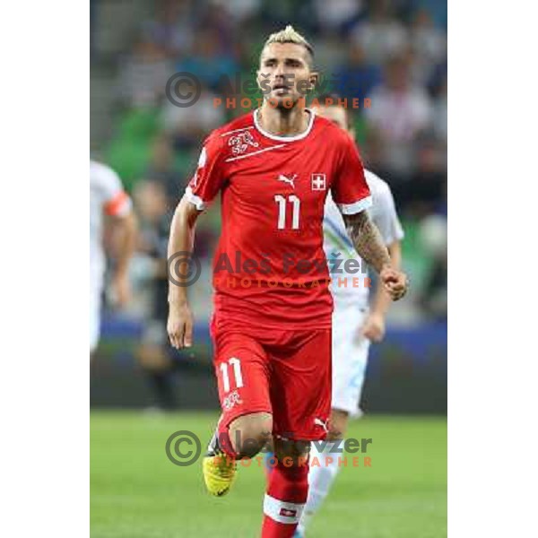 Valon Behrami of Switzerland during football match Slovenia-Switzerland in group E in FIFA 2014 World Cup Brasil Qualifiers, played in Arena Stozice, Ljubljana, Slovenia on September 7, 2012 