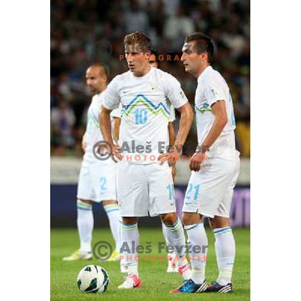 Valter Birsa of Slovenia during football match Slovenia-Switzerland in group E in FIFA 2014 World Cup Brasil Qualifiers, played in Arena Stozice, Ljubljana, Slovenia on September 7, 2012 