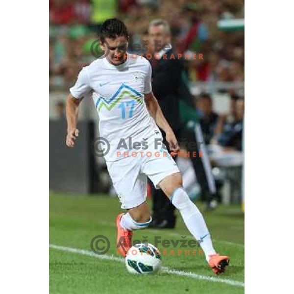Andraz Kirm of Slovenia during football match Slovenia-Switzerland in group E in FIFA 2014 World Cup Brasil Qualifiers, played in Arena Stozice, Ljubljana, Slovenia on September 7, 2012 