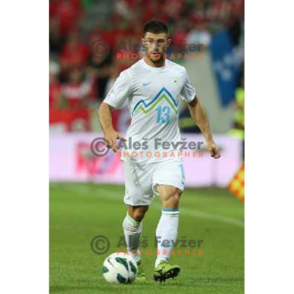 Bojan Jokic of Slovenia during football match Slovenia-Switzerland in group E in FIFA 2014 World Cup Brasil Qualifiers, played in Arena Stozice, Ljubljana, Slovenia on September 7, 2012 
