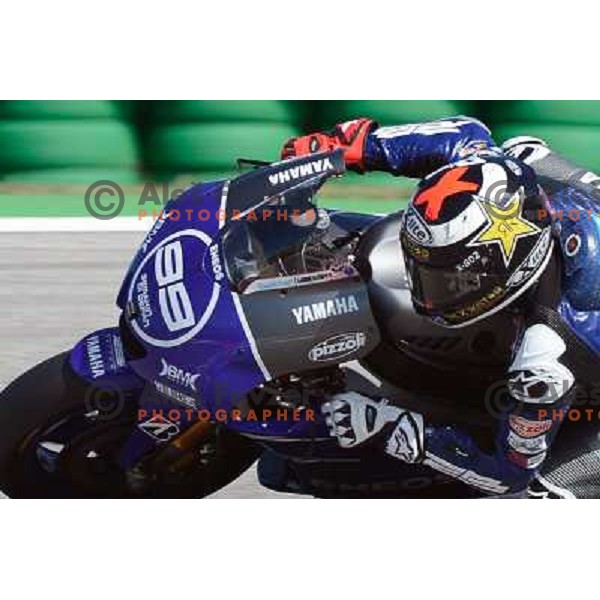 Jorge Lorenzo (ESP) during Moto GP race in Imola, Italy on September 15, 2012 