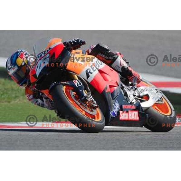 Dani Pedrosa (ESP) during Moto GP race in Imola, Italy on September 15, 2012 