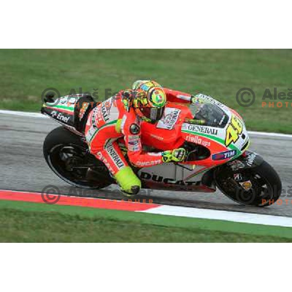 Valentino Rossi - The Doctor (ITA) during Moto GP race in Imola, Italy on September 15, 2012 
