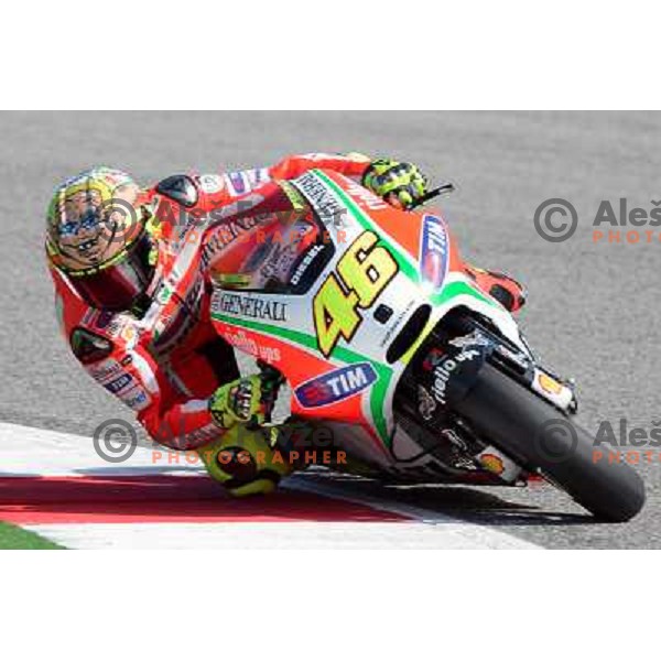 Valentino Rossi - The Doctor (ITA) during Moto GP race in Imola, Italy on September 15, 2012 