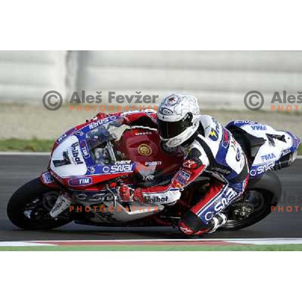 Carlos Checa (ESP) during SBK race in Imola, Italy on September 15, 2012 