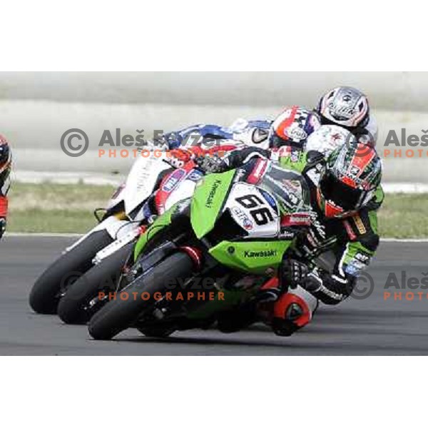Sykes during SBK race in Imola, Italy on September 15, 2012 