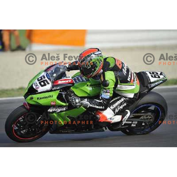 Sykes during SBK race in Imola, Italy on September 15, 2012 