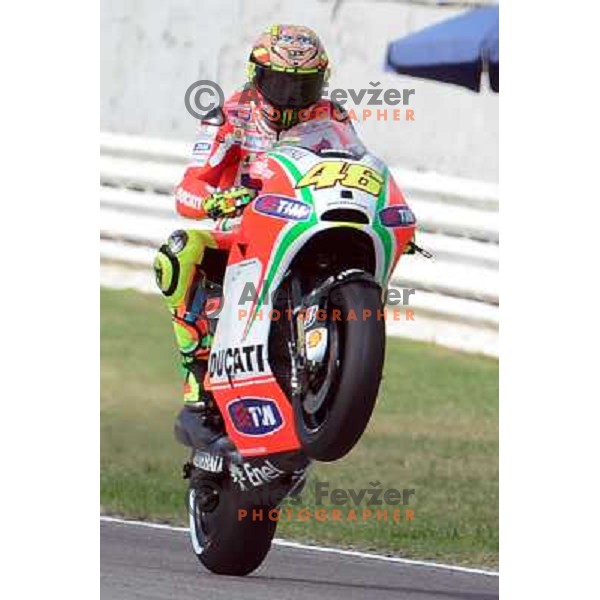 Valentino Rossi - The Doctor (ITA) during Moto GP race in Imola, Italy on September 15, 2012 