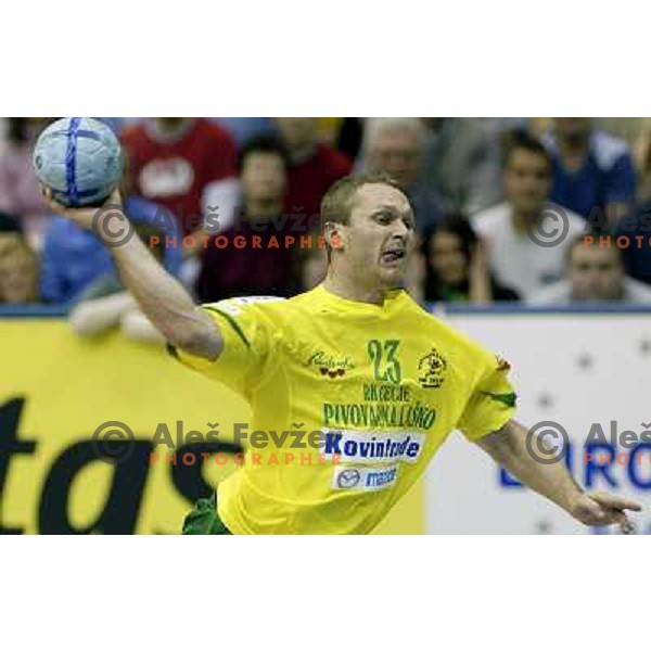 Koksharov at EHF Championsleague match Celje Pivovarna Lasko- Crvena Zvezda in Zlatorog Hall, Celje 6.11.2004