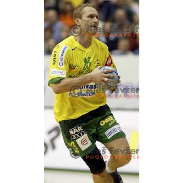 Edvard Koksharov at EHF Championsleague match Celje Pivovarna Lasko- Crvena Zvezda in Zlatorog Hall, Celje 6.11.2004