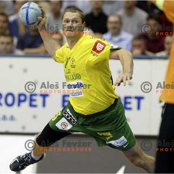 Koksharov at EHF Championsleague match Celje Pivovarna Lasko- Crvena Zvezda in Zlatorog Hall, Celje 6.11.2004