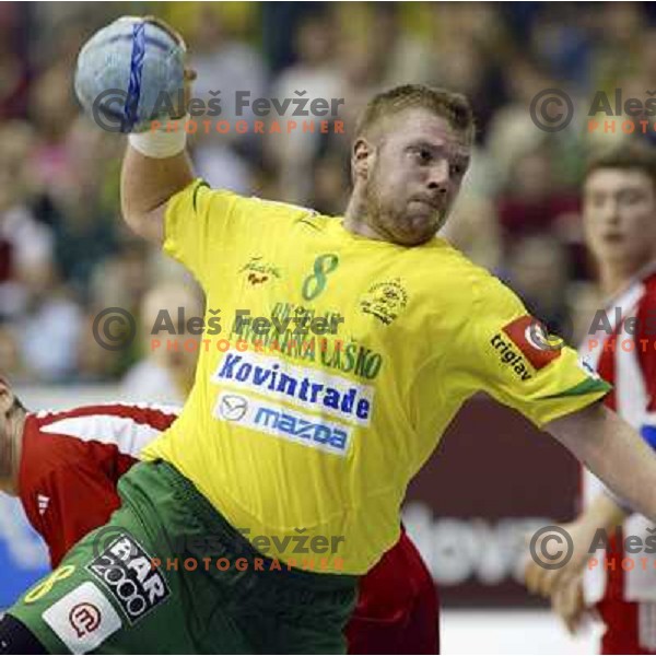  Matej Mlakar at EHF Championsleague match Celje Pivovarna Lasko- Crvena Zvezda in Zlatorog Hall, Celje 6.11.2004
