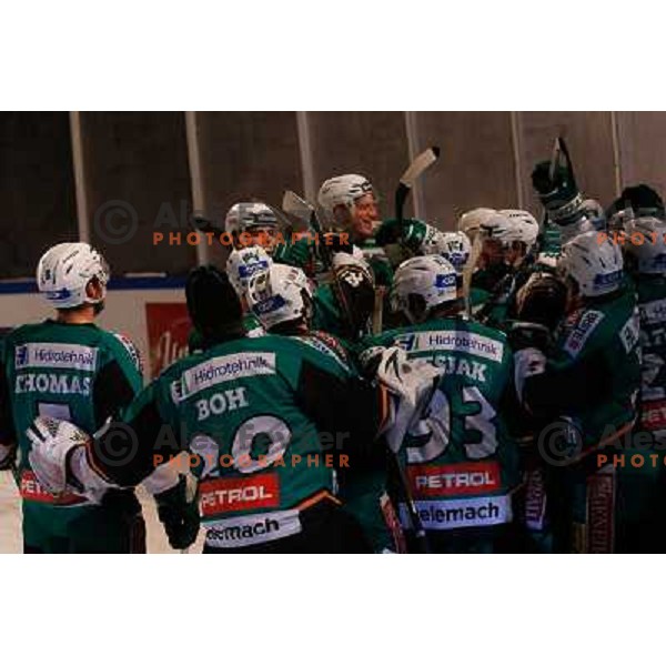 Team of Telemach Olimpija during Icefest open-air hockey match on Joze Plecnik Bezigrad stadion in Ljubljana, Slovenia on January 4th, 2013 