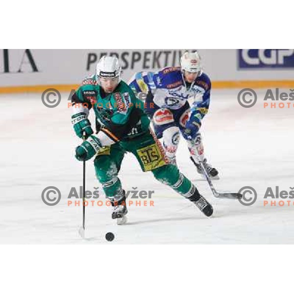 Action during Icefest open-air hockey match on Joze Plecnik Bezigrad stadion in Ljubljana, Slovenia on January 4th, 2013 