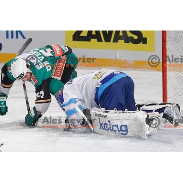 Action during Icefest open-air hockey match on Joze Plecnik Bezigrad stadion in Ljubljana, Slovenia on January 4th, 2013 