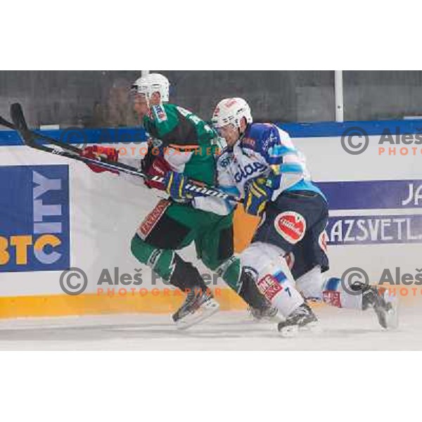 Action during Icefest open-air hockey match on Joze Plecnik Bezigrad stadion in Ljubljana, Slovenia on January 4th, 2013 