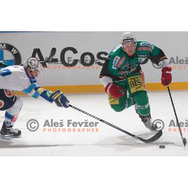 Action during Icefest open-air hockey match on Joze Plecnik Bezigrad stadion in Ljubljana, Slovenia on January 4th, 2013 