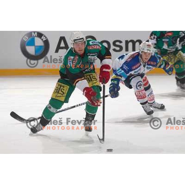 Action during Icefest open-air hockey match on Joze Plecnik Bezigrad stadion in Ljubljana, Slovenia on January 4th, 2013 