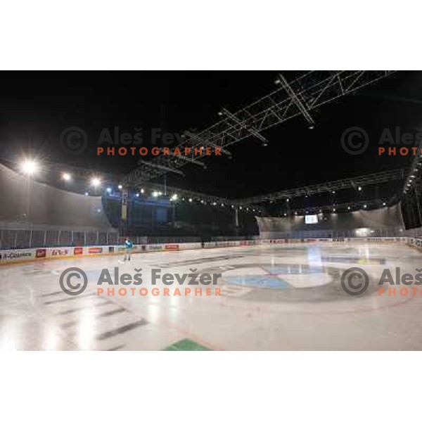 Stadion Bezigrad during Icefest open-air hockey match on Joze Plecnik Bezigrad stadion in Ljubljana, Slovenia on January 4th, 2013 