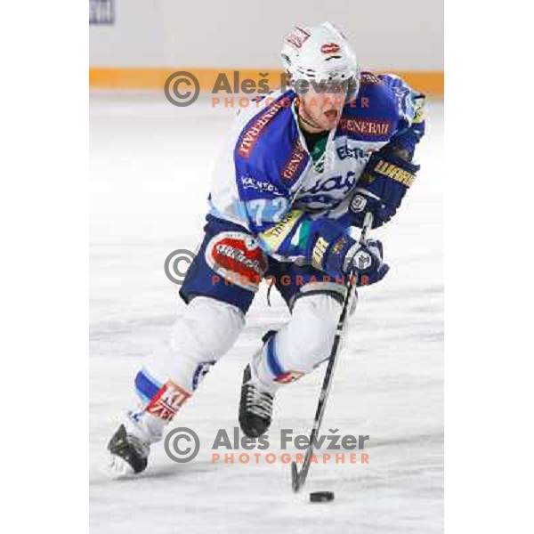 John Hughes of EC VSV during Icefest open-air hockey match on Joze Plecnik Bezigrad stadion in Ljubljana, Slovenia on January 4th, 2013 