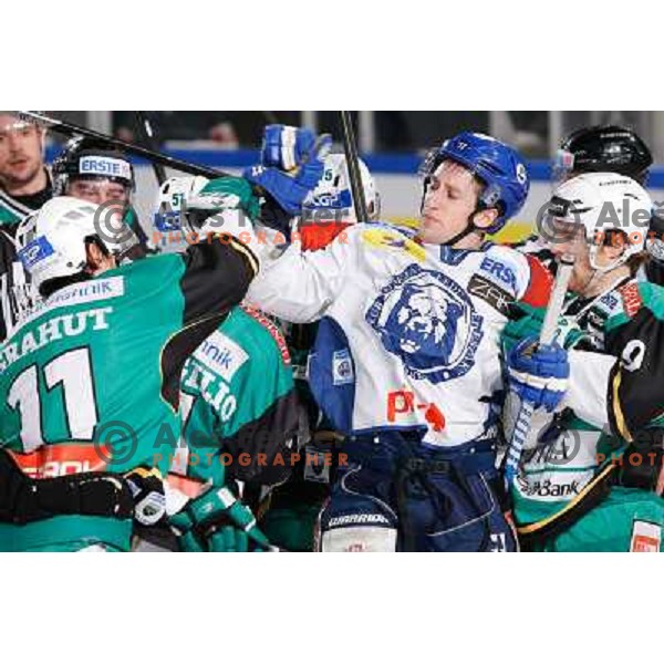 Ziga Grahut of Telemach Olimpija in action during Icefest 2013 open-air hockey match played on Joze Plecnik Bezigrad stadion in Ljubljana, Slovenia on January 6th, 2013 