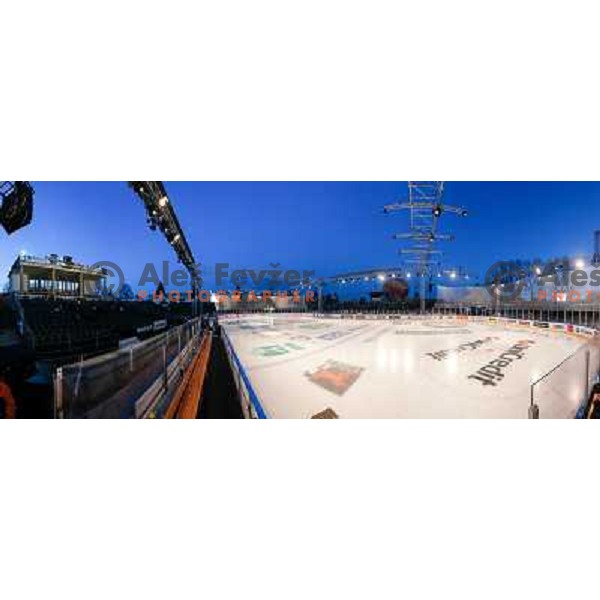 Stadion Bezigrad during Icefest 2013 open-air hockey match played on Joze Plecnik Bezigrad stadion in Ljubljana, Slovenia on January 6th, 2013 
