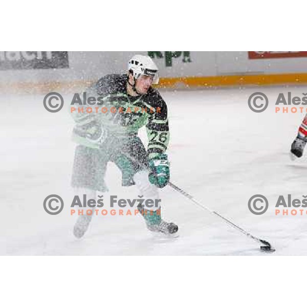 Jaka Ankerst of Telemach Olimpija in action during Icefest 2013 open-air hockey match played on Joze Plecnik Bezigrad stadion in Ljubljana, Slovenia on January 8th, 2013 