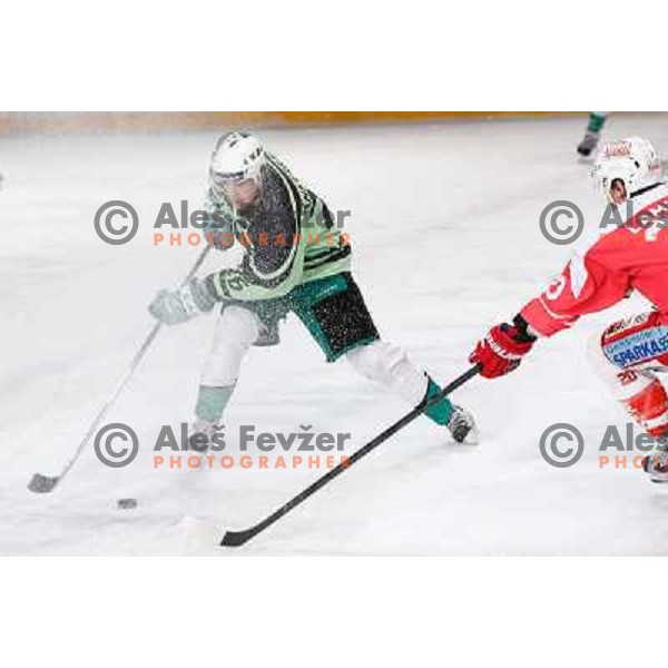 Jaka Ankerst of Telemach Olimpija in action during Icefest 2013 open-air hockey match played on Joze Plecnik Bezigrad stadion in Ljubljana, Slovenia on January 8th, 2013 