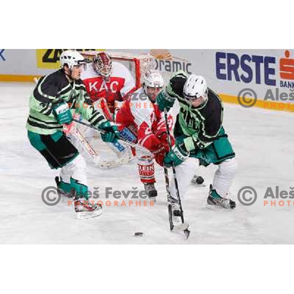 Action during Icefest 2013 open-air hockey match played on Joze Plecnik Bezigrad stadion in Ljubljana, Slovenia on January 8th, 2013 