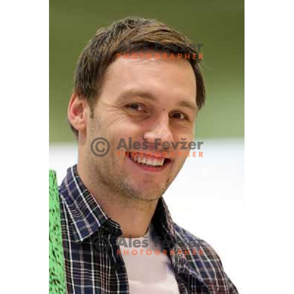 Luka Zvizej of Slovenia Handball team for World Championships 2012 at official presentation in City park, Ljubljana on January 9, 2013 