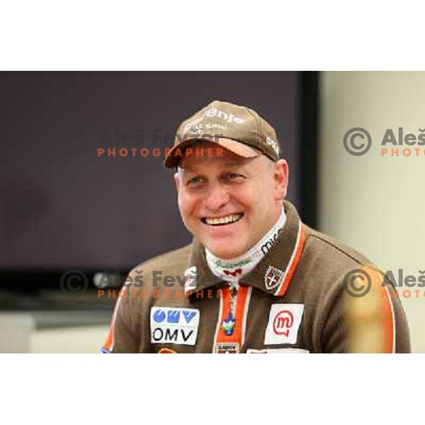 Goran Janus, head coach of Slovenia Ski jumping team during press conference in Ljubljana on January 22,2013 