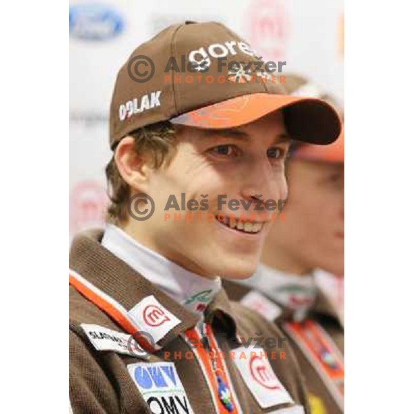 Jurij Tepes of Slovenia Ski jumping team during press conference in Ljubljana on January 22,2013 