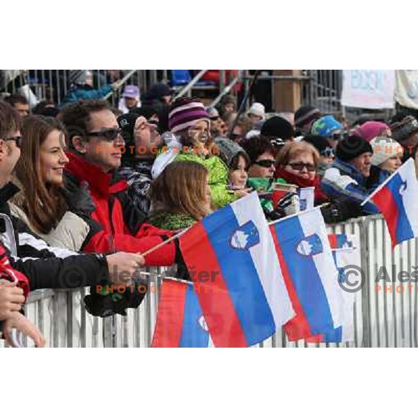18.000 spectators at AUDI FIS Ski World Cup Slalom Race for 49.Golden Fox- Zlata Lisica in Maribor, Slovenia on January 27, 2013 