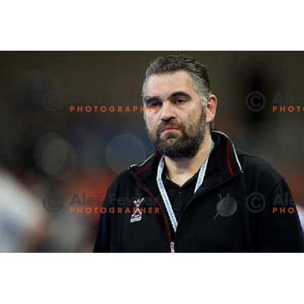 Boris Denic, head coach of Slovenia in action during bronze match between Slovenia and Croatia at Handball World Championships 2013 in Barcelona, Spain on January 26, 2013 