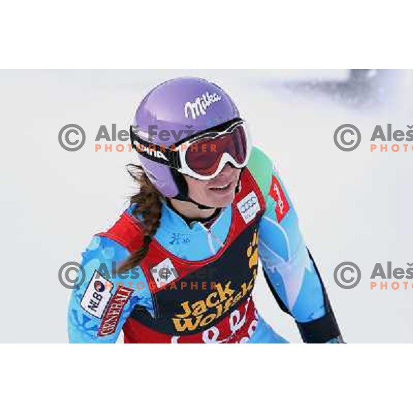 Tina Maze of Slovenia skiing in the second run of 49.Zlata Lisica- Golden Fox Trophy Audi FIS SKI World Cup slalom in Maribor, Slovenia on January 26,2013 