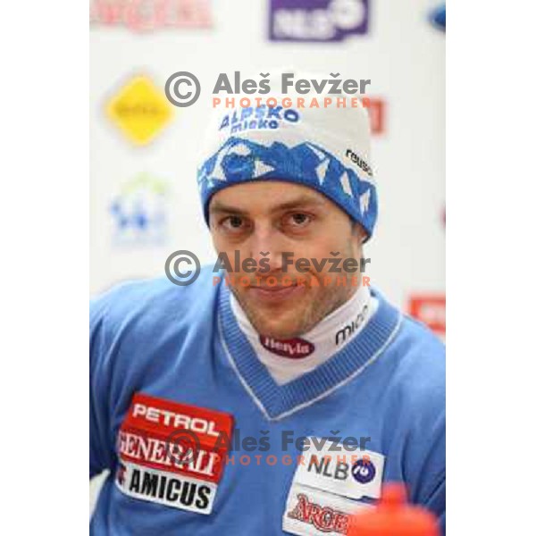 Jure Kosir at press conference in Ljubljana on January 28, 2012 