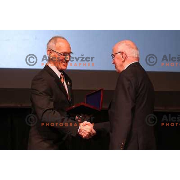 Miro Cerar, Mirko Seruga during Annual Bloudek Prizes, event in hotel Union, Ljubljana, Slovenia on February 12, 2013 