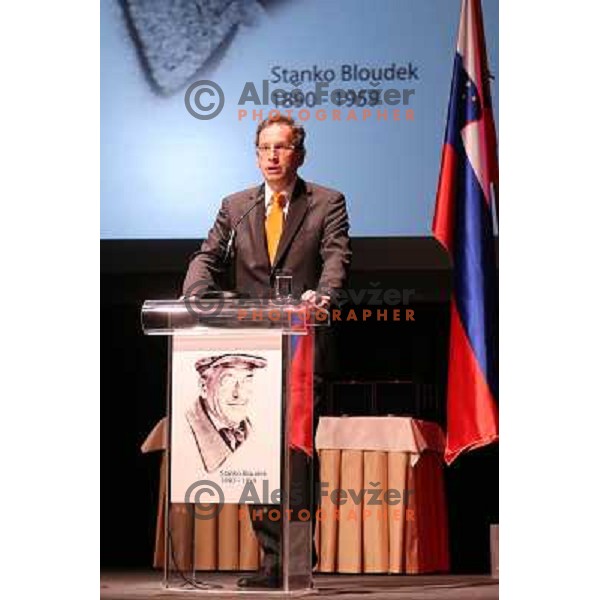 Ziga Turk during Annual Bloudek Prizes, event in hotel Union, Ljubljana, Slovenia on February 12, 2013 