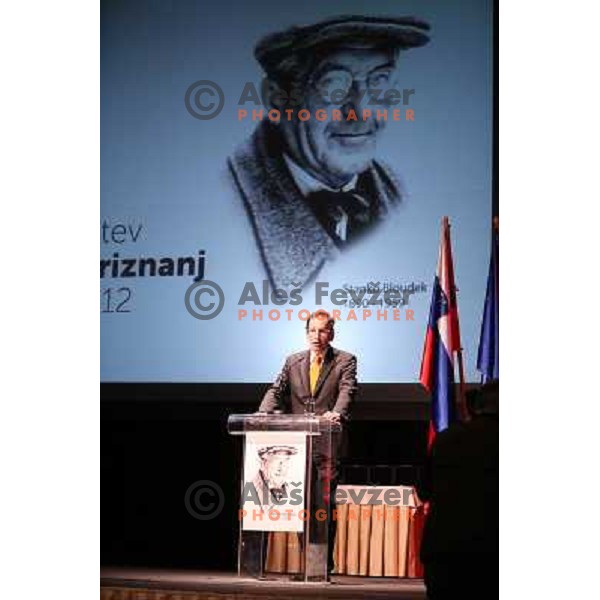 Ziga Turk during Annual Bloudek Prizes, event in hotel Union, Ljubljana, Slovenia on February 12, 2013 